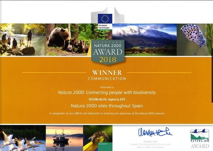 Premio CE Natura 2000 al mejor proyecto de comunicación UE